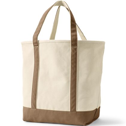 Large Natural 5 Pocket Open Top Canvas Tote Bag - image 2