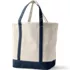 Large 5 Pocket Open Top Canvas Tote Bag, Back