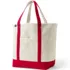 Large 5 Pocket Open Top Canvas Tote Bag, Front