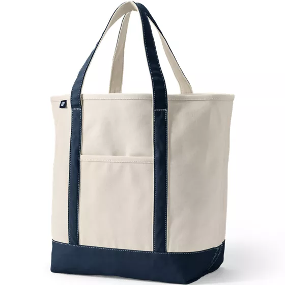 Large 5 Pocket Open Top Canvas Tote Bag - primary