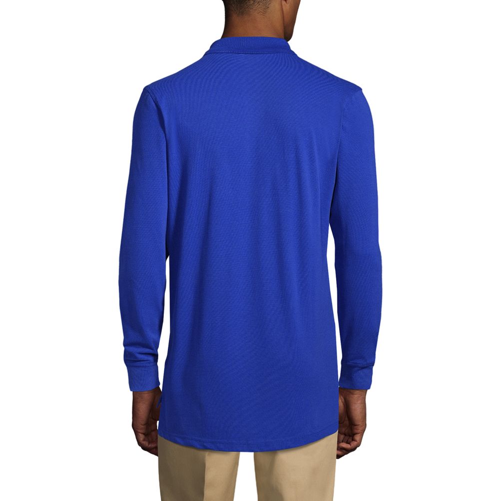 Mens long best sale sleeve polo sale