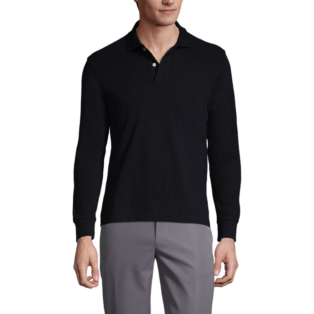 Black Long Sleeve Mesh Top for Men