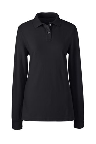 Women's Long Sleeve Mesh Polo Shirt 