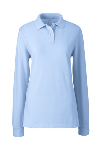 women's long sleeve cotton polo shirts
