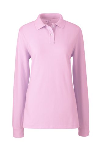 pink long sleeve polo shirt