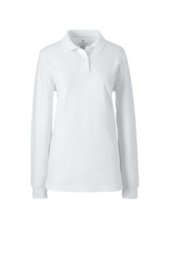 lands end women's long sleeve polo shirts