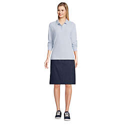 Women's Long Sleeve Mesh Polo Shirt, alternative image