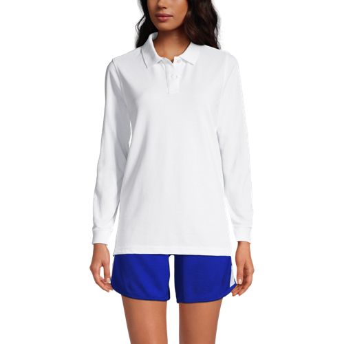 Women's Long Sleeve Mesh Polo - image 2