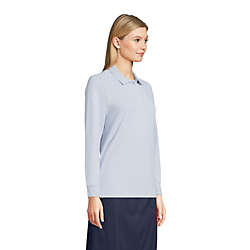 Women's Long Sleeve Mesh Polo Shirt, alternative image