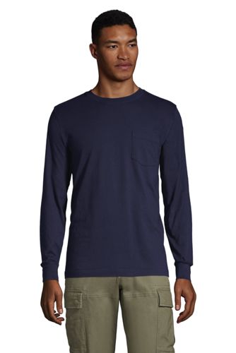 Men's Super-T Long Sleeve T-Shirt with Pocket | Lands'