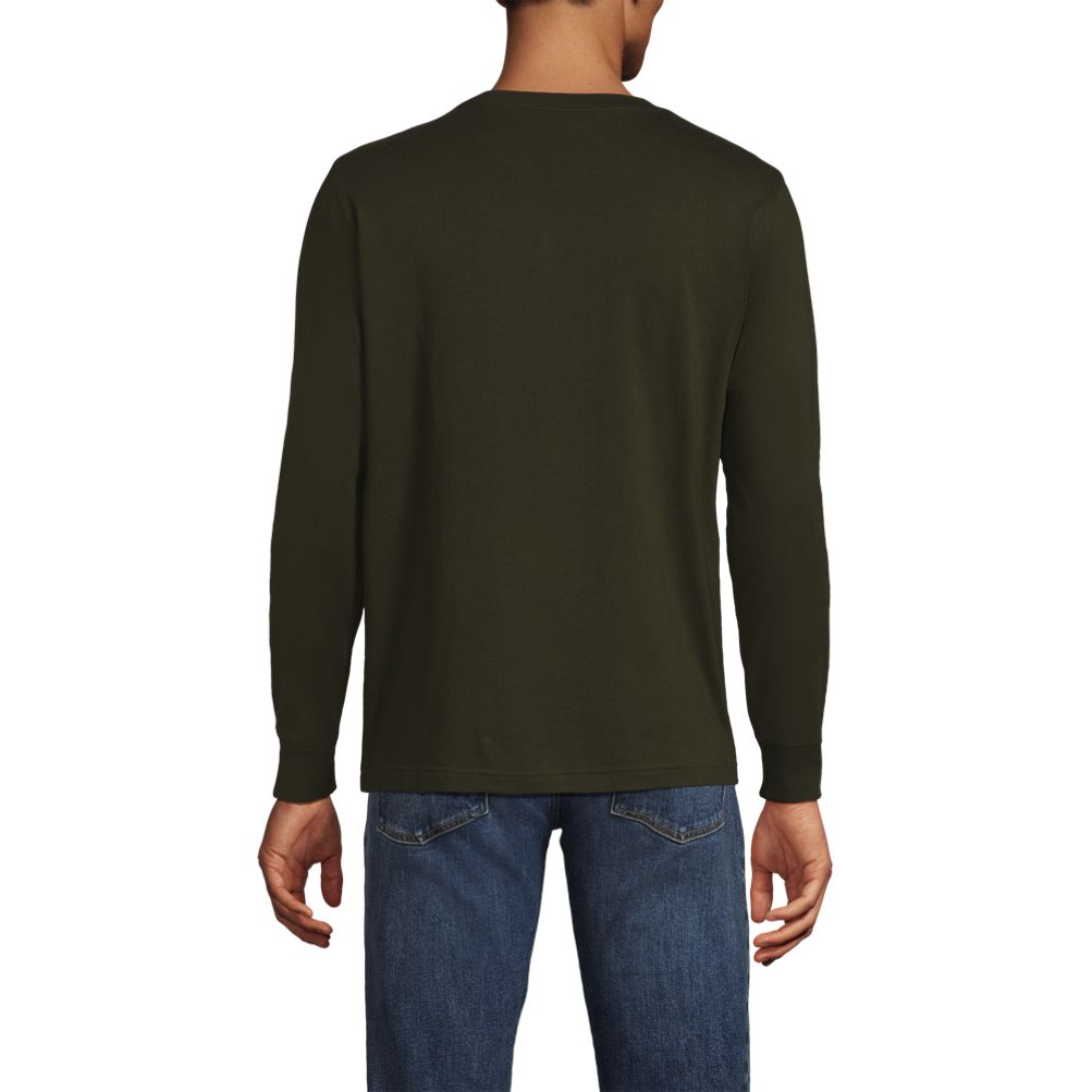 Men's Super-T Long Sleeve T-Shirt with Pocket | Lands' End
