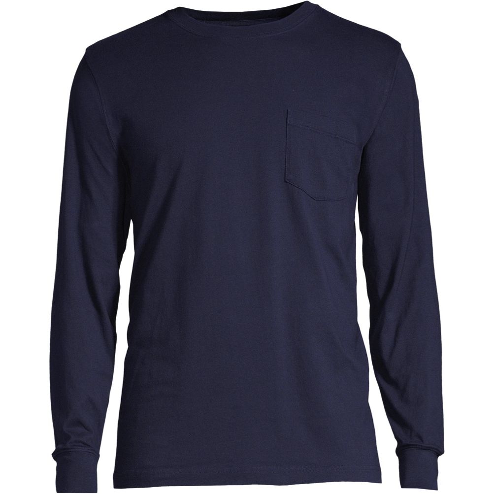 Men's long sleeve online pullover shirts with pocke