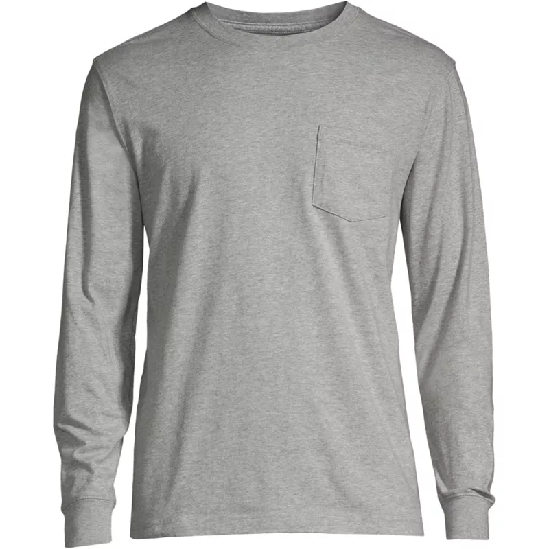 Men's Big Super-T Long Sleeve T-Shirt with Pocket, Front