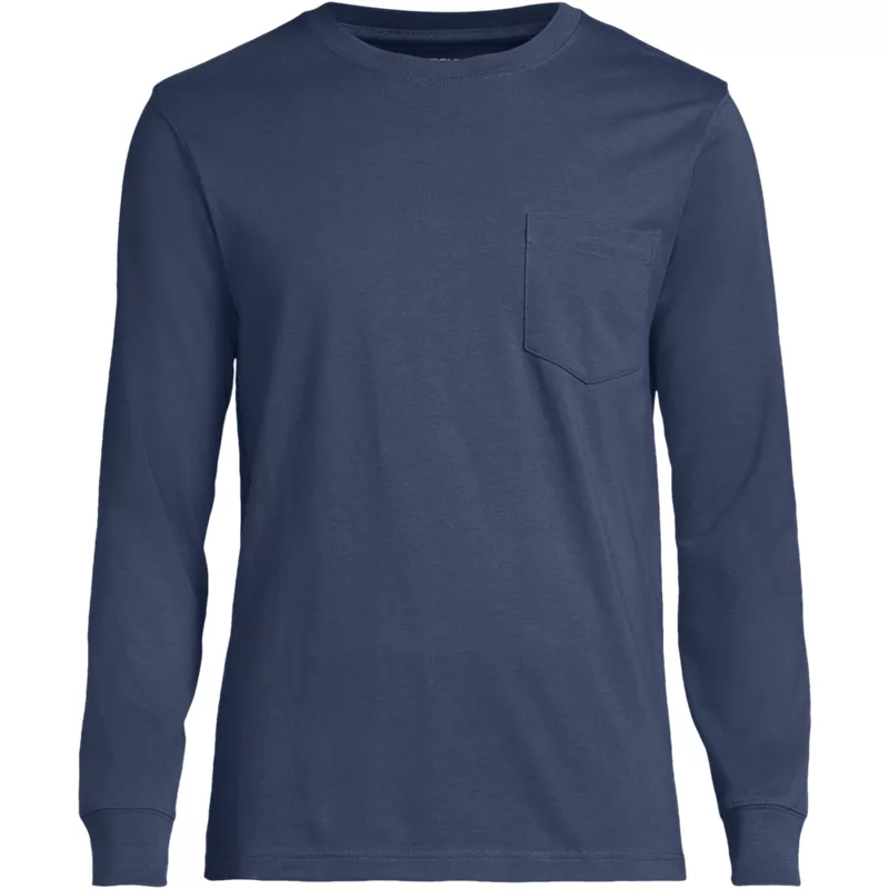Men's Big Super-T Long Sleeve T-Shirt with Pocket, Front