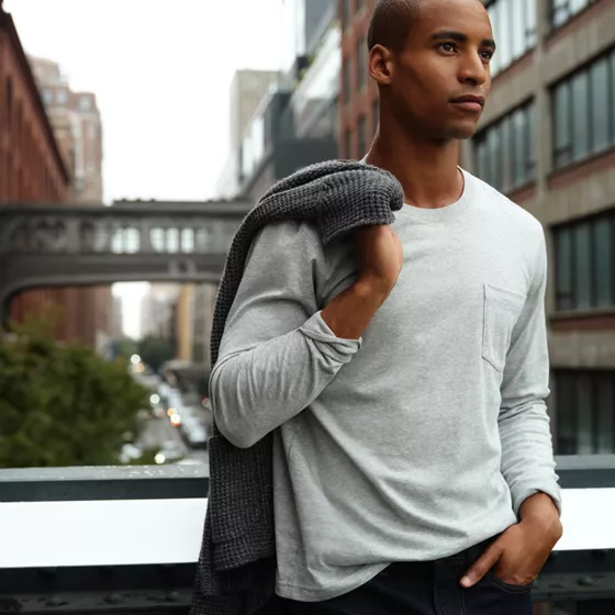 Men's Super-T Long Sleeve T-Shirt with Pocket - primary