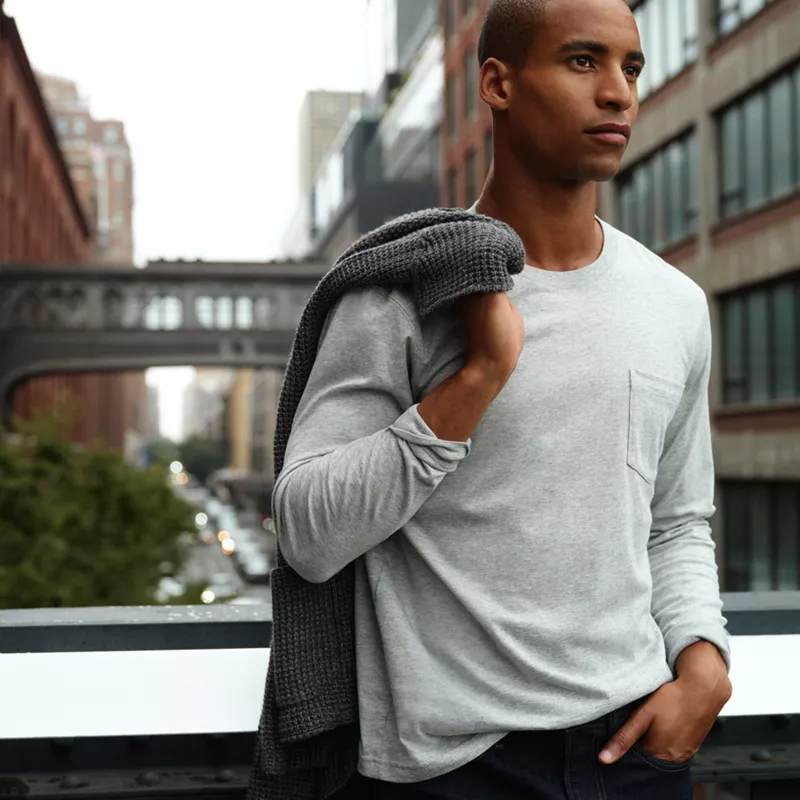Men's Super-T Long Sleeve T-Shirt with Pocket, alternative image