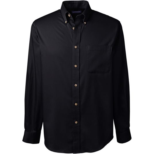 Men's Black Button-Down Shirts | Lands' End