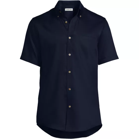 School Uniform Men's Big Short Sleeve Performance Twill Shirt - primary