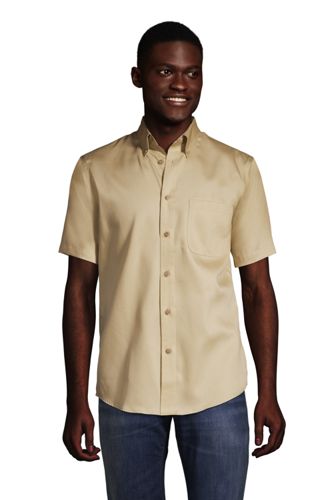 Men S Short Sleeve Performance Twill Shirt Lands End