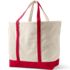 Extra Large Natural 5 Pocket Open Top Canvas Tote Bag, Back