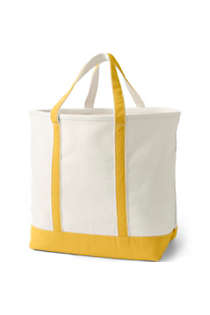 Extra Large Natural Open Top Canvas Tote Bag, Back