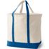 Extra Large Natural 5 Pocket Open Top Canvas Tote Bag, Back