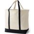 Extra Large Natural 5 Pocket Open Top Canvas Tote Bag, Back