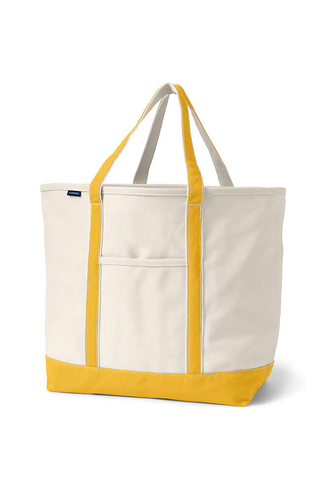 Extra Large Natural Open Top Canvas Tote Bag, Front