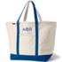 Extra Large Natural 5 Pocket Open Top Canvas Tote Bag, Front