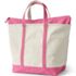Extra Large Natural 5 Pocket Zip Top Canvas Tote Bag, Back