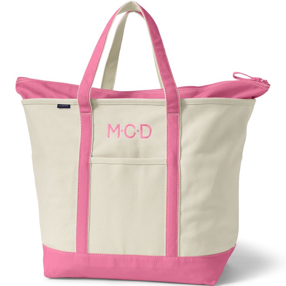 Medium Natural 5 Pocket Open Top Canvas Tote Bag