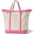 Extra Large Natural 5 Pocket Zip Top Canvas Tote Bag, Front
