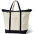 Extra Large 5 Pocket Zip Top Canvas Tote Bag, Front