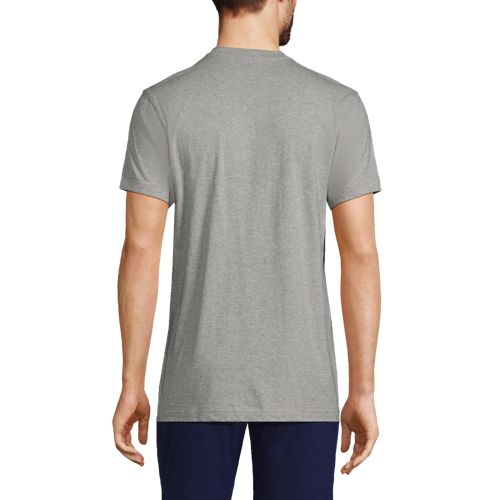  Lands' End Kurzarm-shirt Mit V-ausschnitt (3er-set), Herren, Größe:44-46 Regular, Grau, Baumwolle, By Lands' End 
