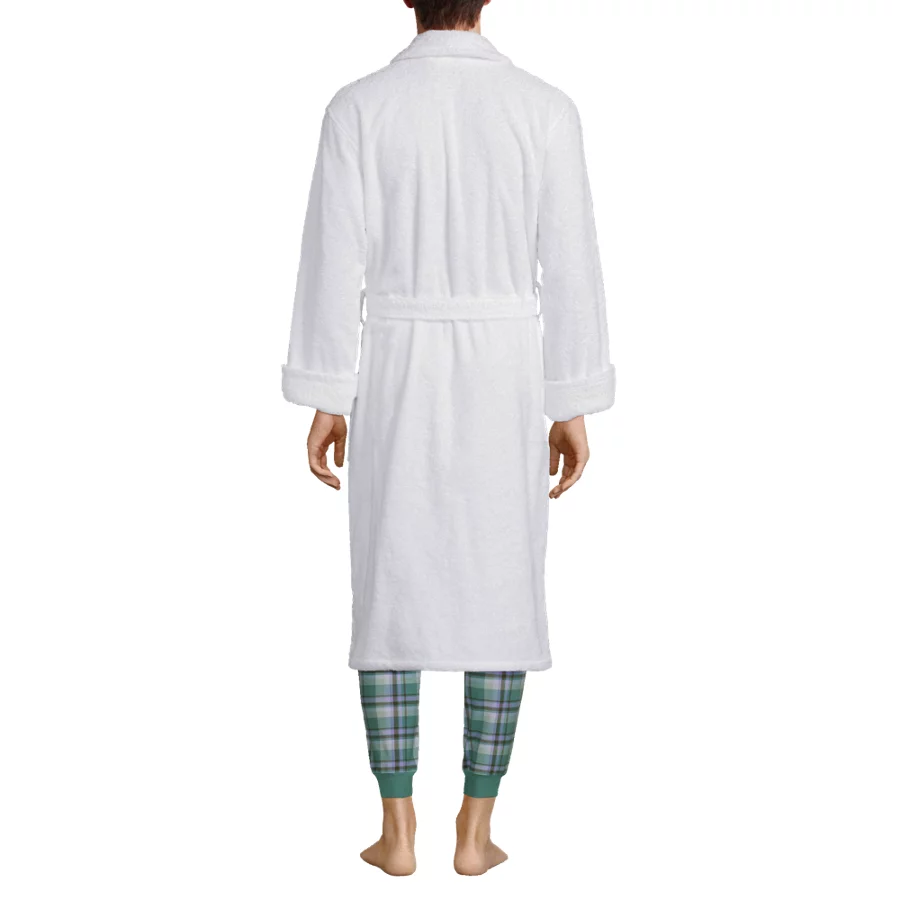 Men's Calf Length Turkish Terry Robe view 4