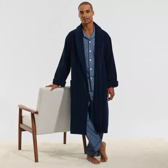 Men's Calf Length Turkish Terry Robe - primary
