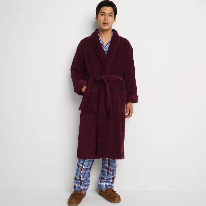 Men's Calf Length Turkish Terry Robe, alternative image