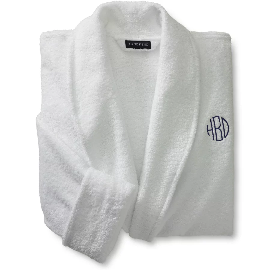 Men's Calf Length Turkish Terry Robe view 3