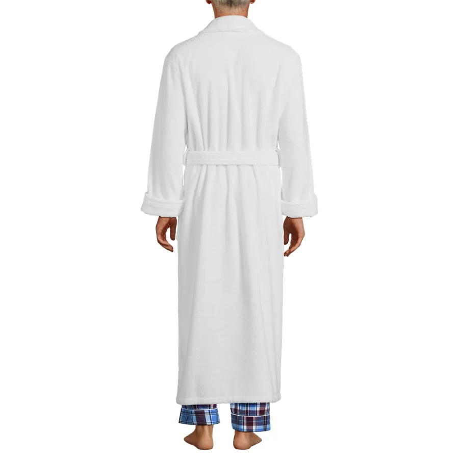 Men's Full Length Turkish Terry Robe view 2