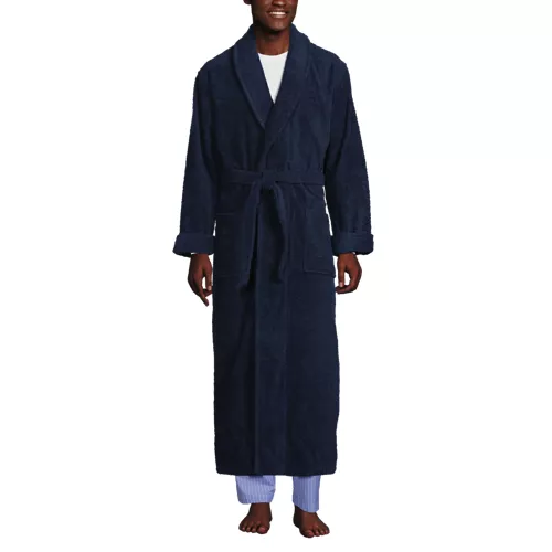 Men's Full Length Turkish Terry Robe, Front