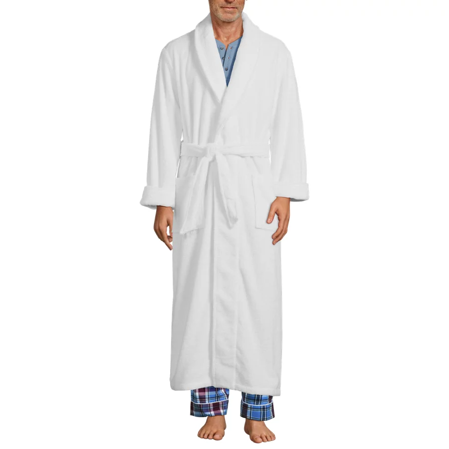 Men's Full Length Turkish Terry Robe view 4