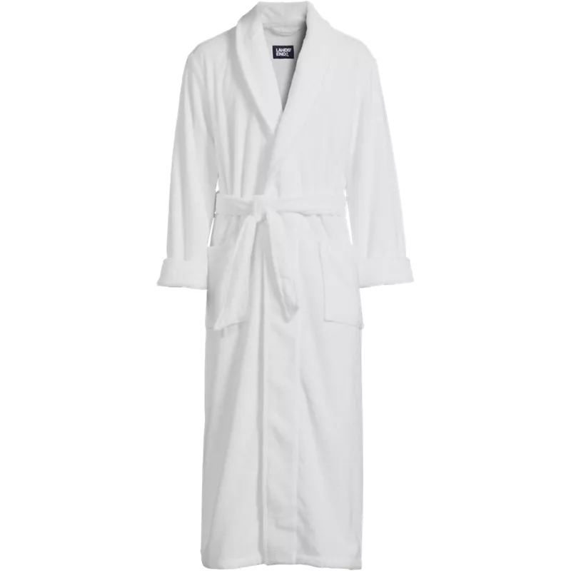 Men's Full Length Turkish Terry Robe, Front
