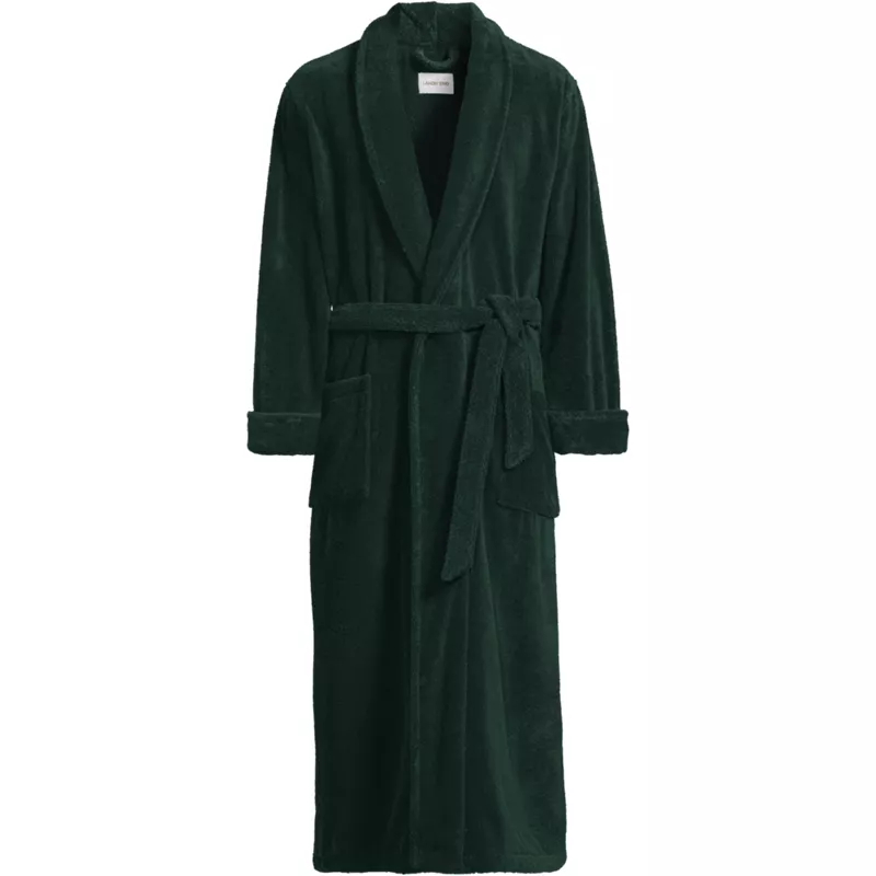 Men's Full Length Turkish Terry Robe, Front