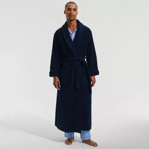 Men's Full Length Turkish Terry Robe, Front