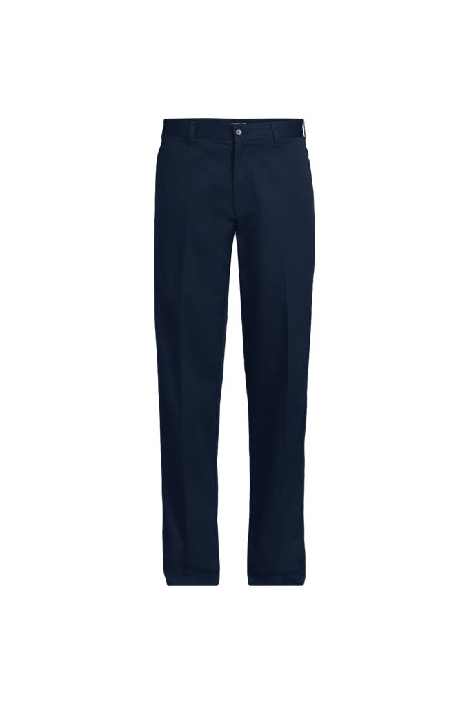 Men's Blend Plain Front Chino Pants - Lands' End - Blue - 28