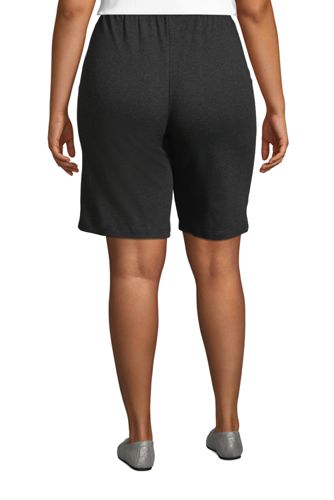 women's knit shorts with elastic waist