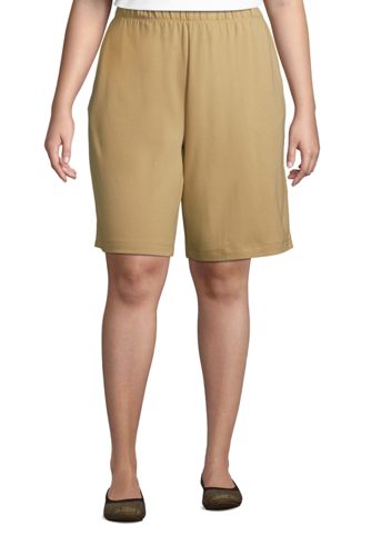 high rise pull on shorts