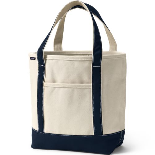 Natural Open Top Canvas Tote Bag | Lands' End Business Uniforms