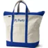 School Uniform Extra Large Zip Top Canvas Tote, Front
