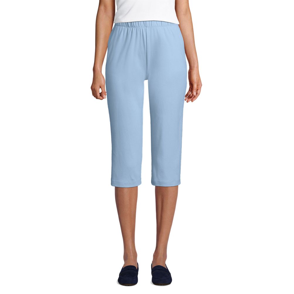 Twill High Waist Capri Pants